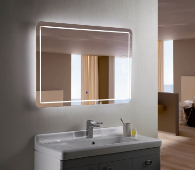Зеркало с подсветкой для ванной комнаты Анкона 140х90 см