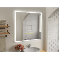 Зеркало с подсветкой для ванной комнаты Люмиро Слим 85х85 см